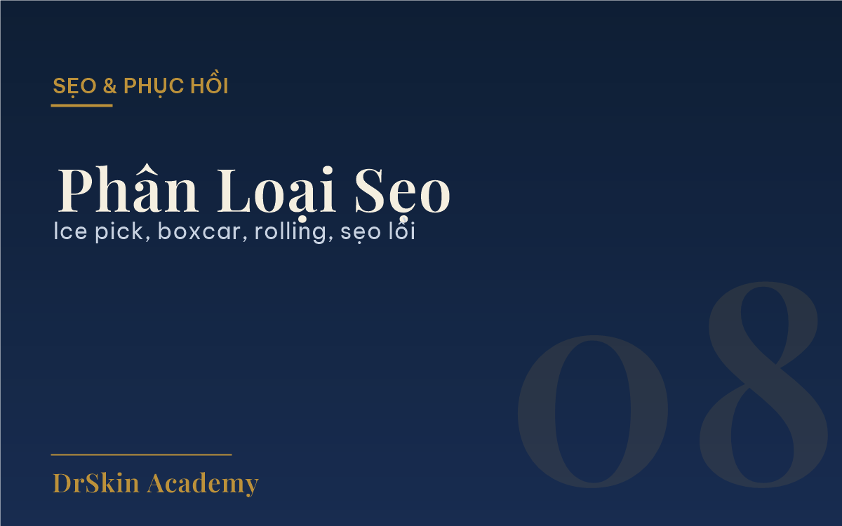 Phân loại sẹo mụn ice pick boxcar rolling