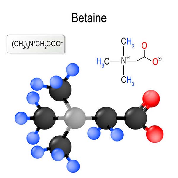 Cấu trúc hóa học của phân tử Betain