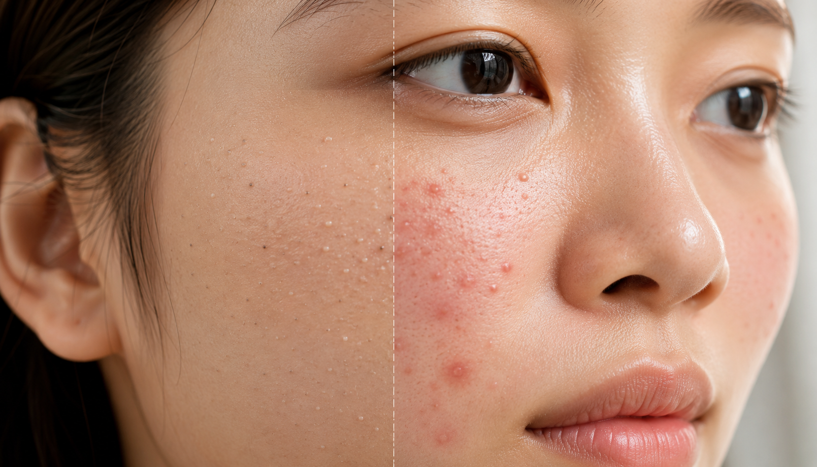 Phân loại mụn — so sánh mụn không viêm và mụn viêm