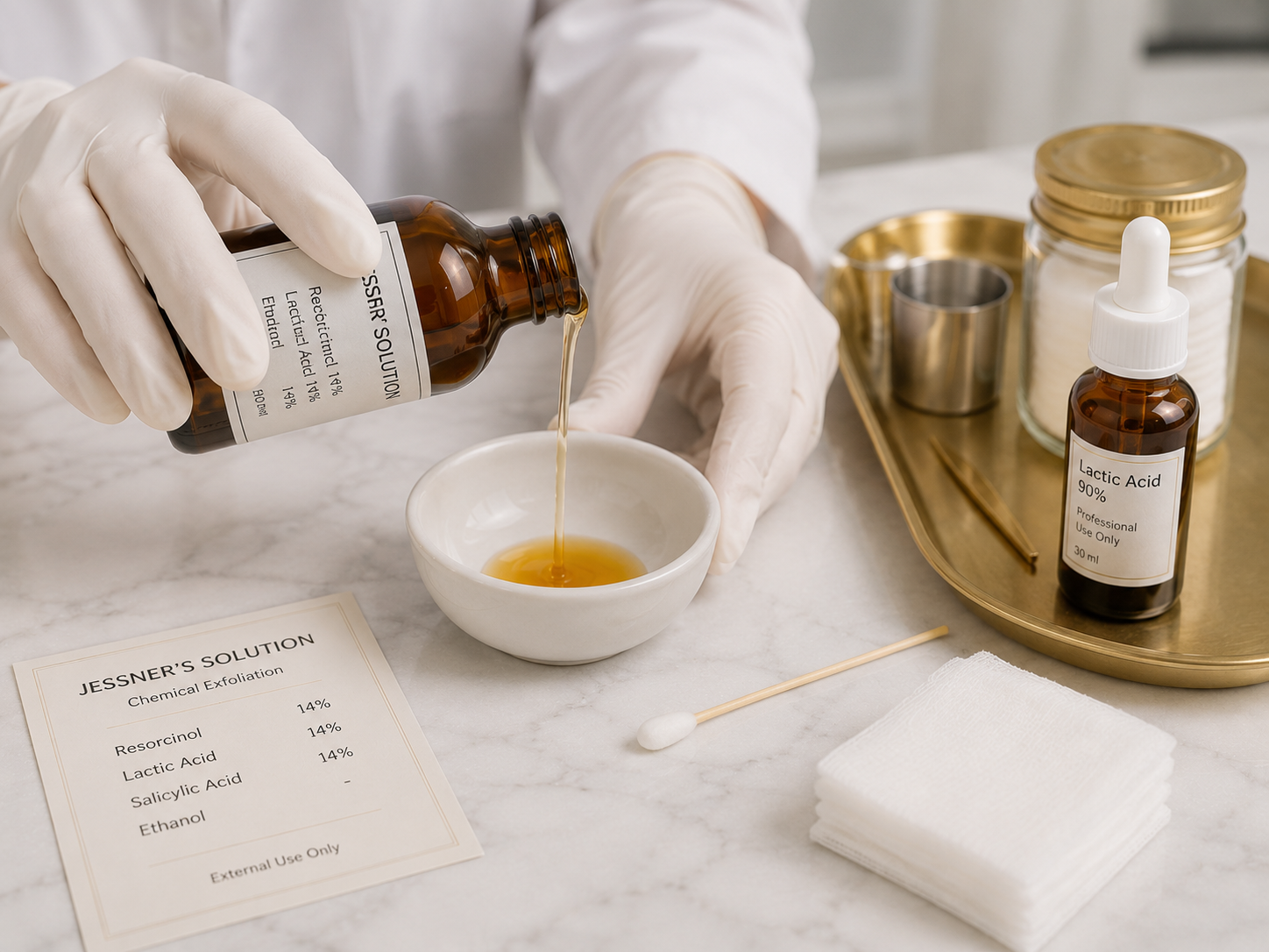 Chuẩn bị dung dịch Jessner peel