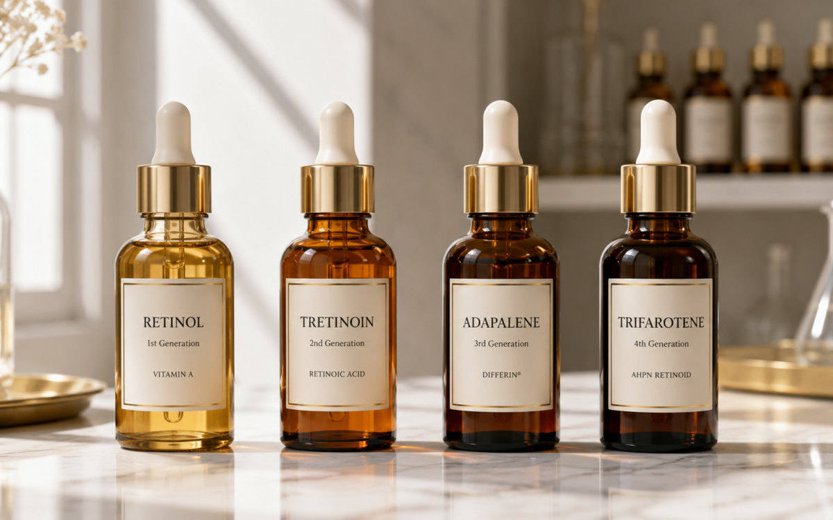4 thế hệ hoạt chất Retinoid trong điều trị mụn